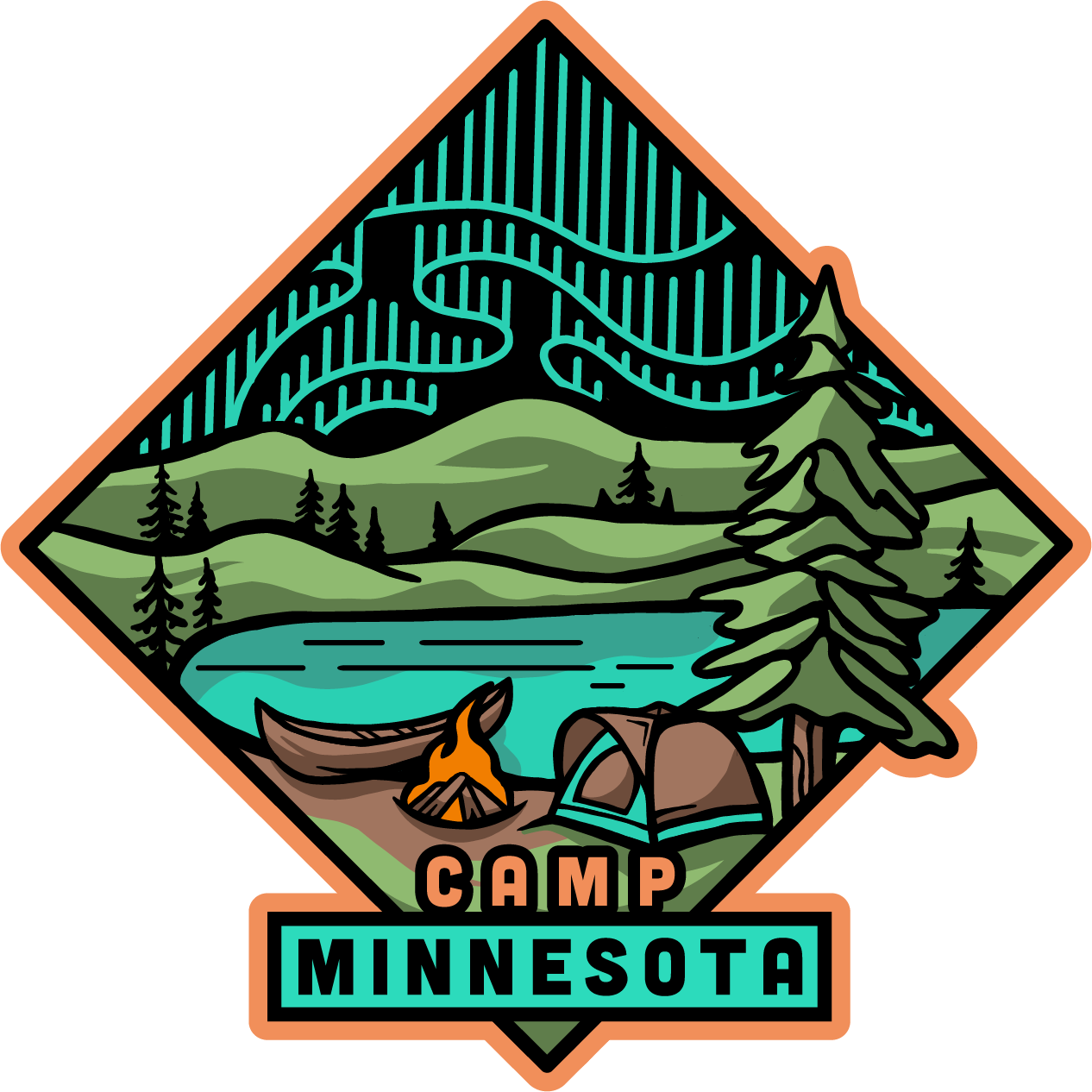Camp Minnesota Sticker - Humble Apparel Co