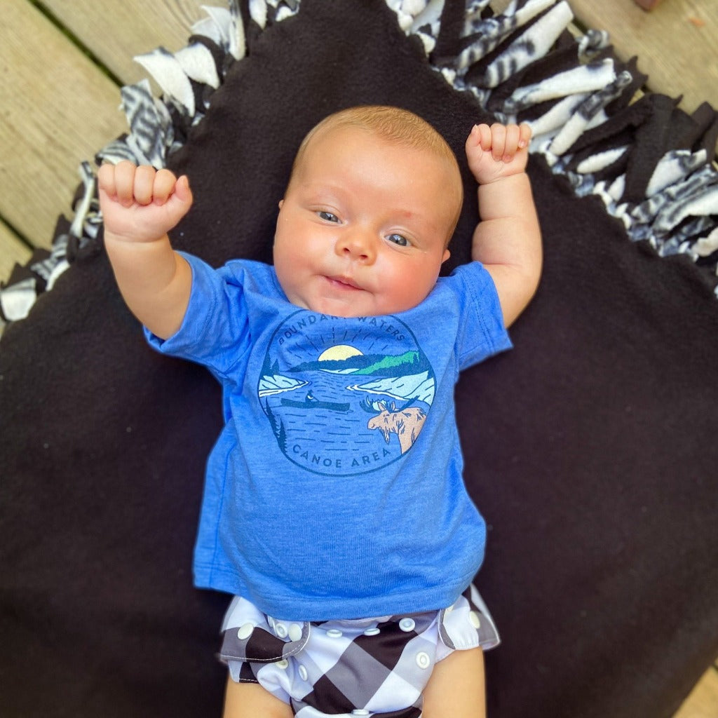 Boundary Waters - Basswood Lake Baby Short Sleeve T-Shirt - Humble Apparel Co