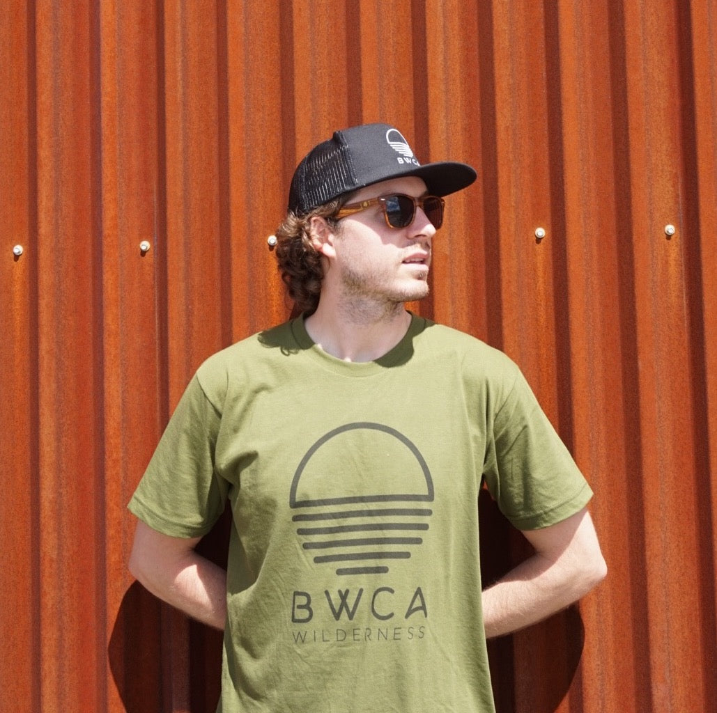 BWCA Sunset Wilderness T-Shirt - Olive - Humble Apparel Co