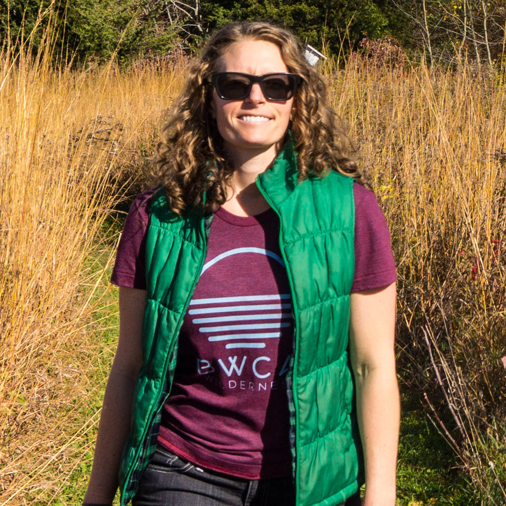 BWCA Sunset Wilderness Women's T-Shirt - Cranberry - Humble Apparel Co