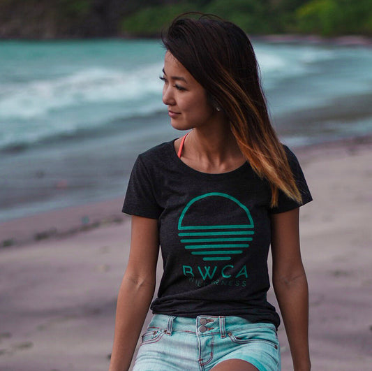 BWCA Sunset Wilderness Women's T-Shirt - Malibu Green - Humble Apparel Co
