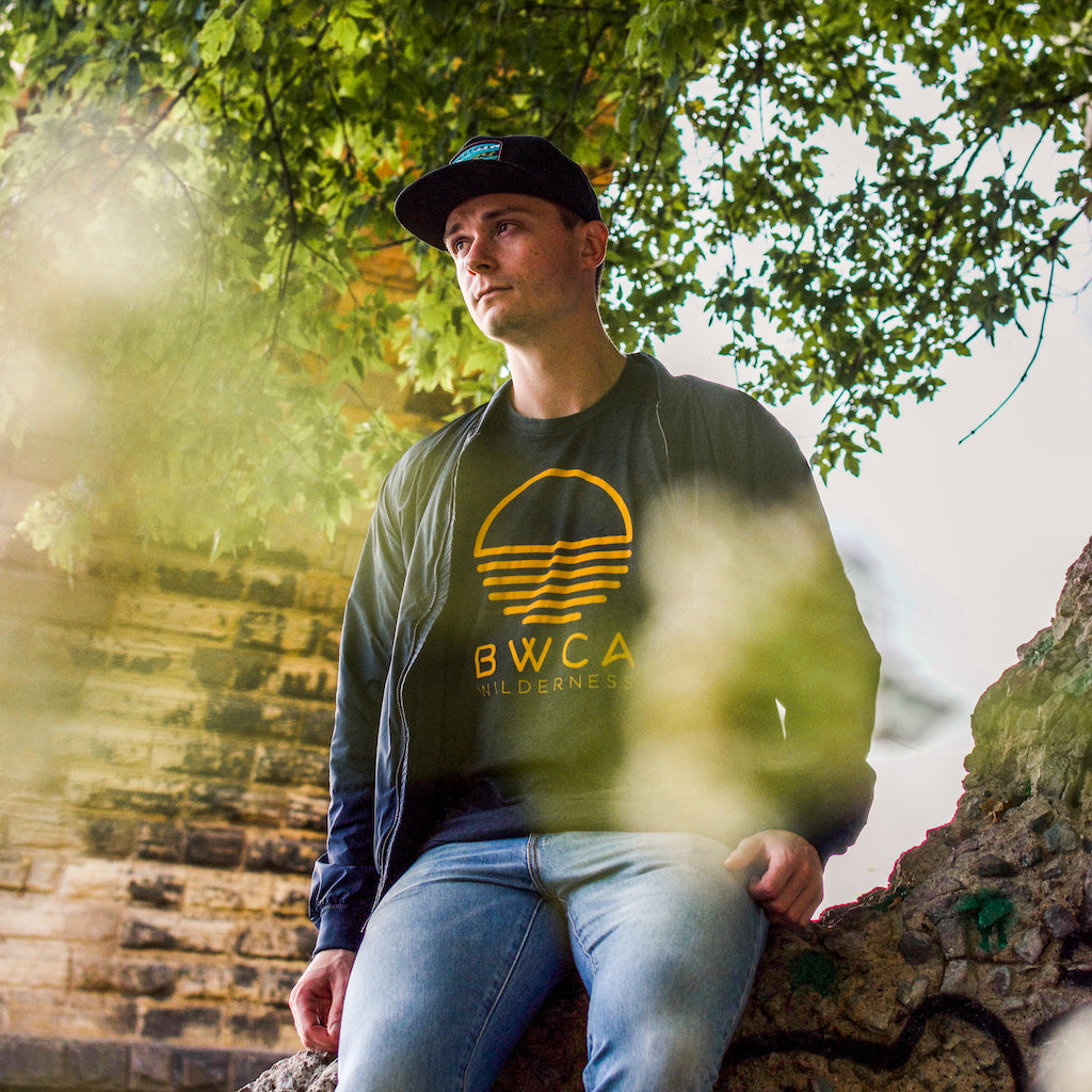 BWCA Sunset Wilderness T-Shirt - Charcoal - Humble Apparel Co 