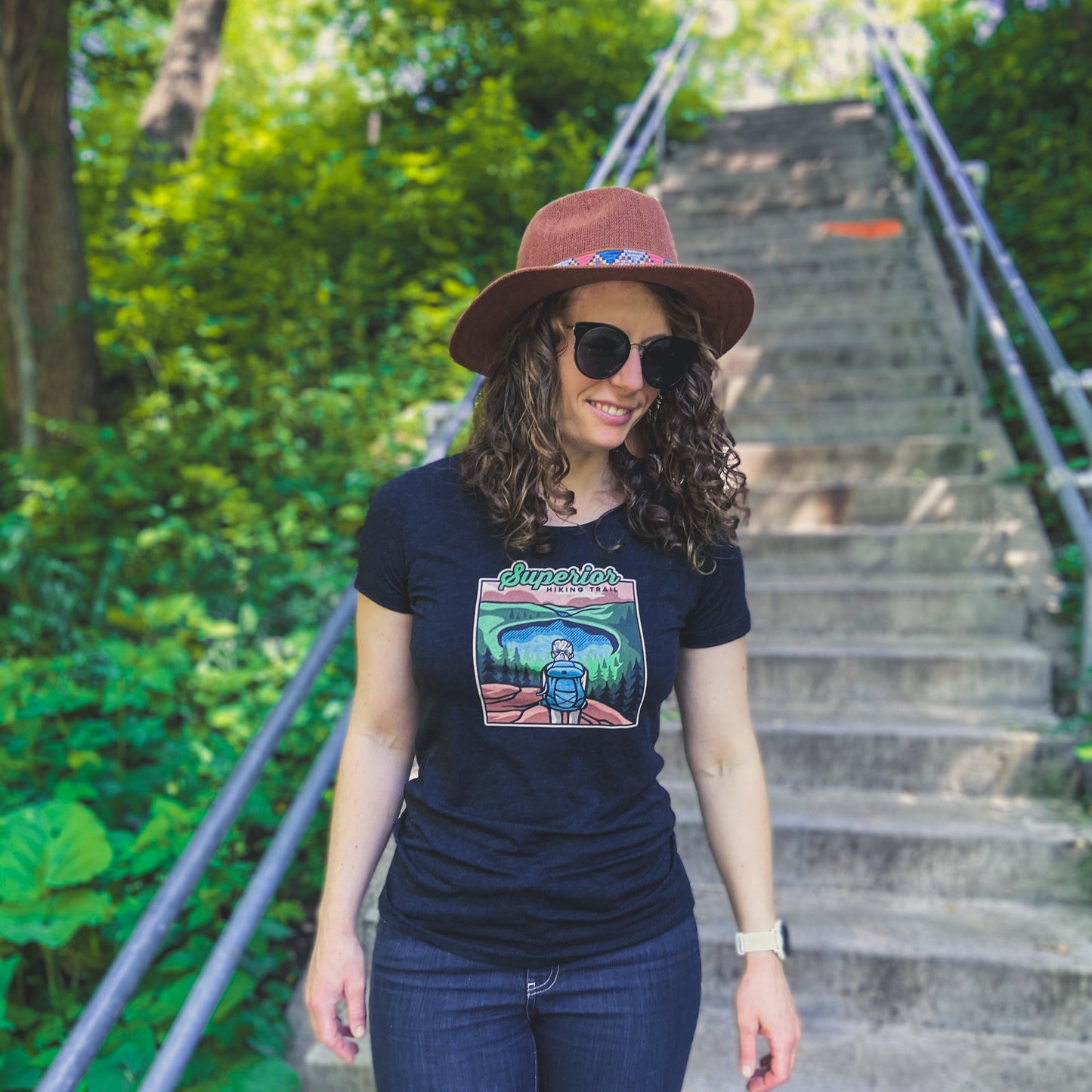 Superior Hiking Trail - Bean and Bear Lakes Women's T-Shirt - Humble Apparel Co 