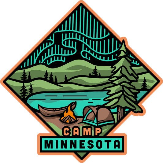 Camp Minnesota Sticker - Humble Apparel Co 