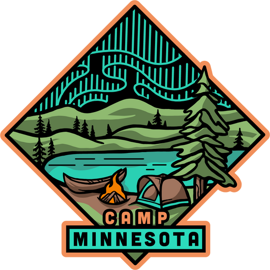 Camp Minnesota Sticker - Humble Apparel Co