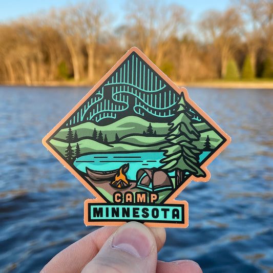 Camp Minnesota Sticker - Humble Apparel Co 