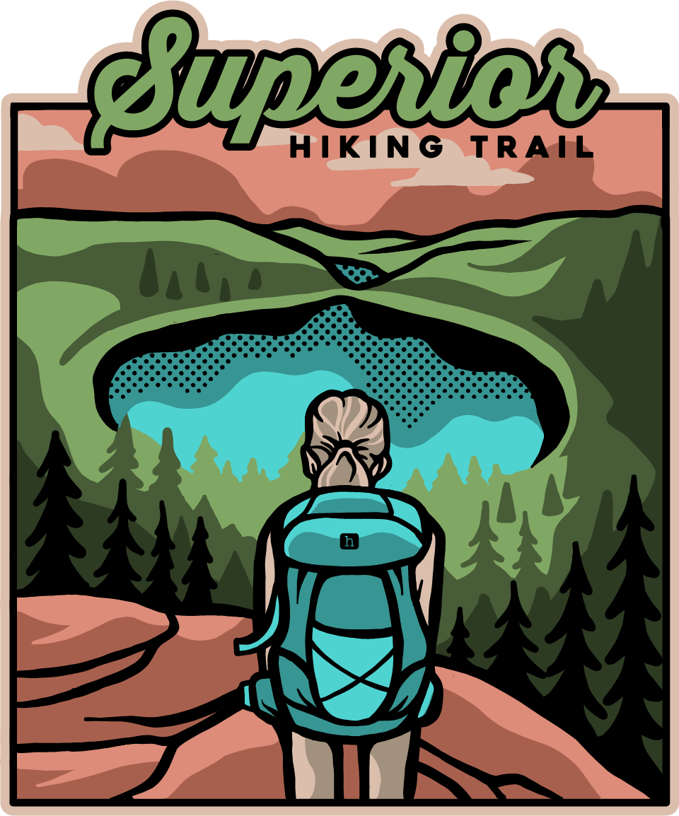 Superior Hiking Trail - Bean and Bear Lakes Sticker - Humble Apparel Co 