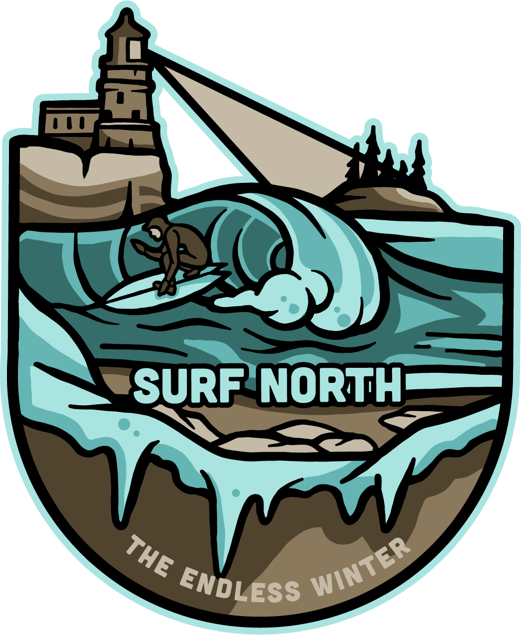 Surf North Sticker - Humble Apparel Co 