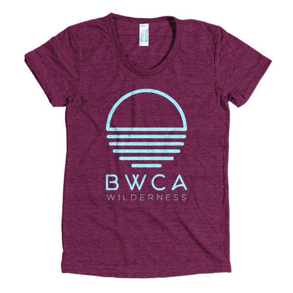 BWCA Sunset Wilderness Women's T-Shirt - Cranberry - Humble Apparel Co 