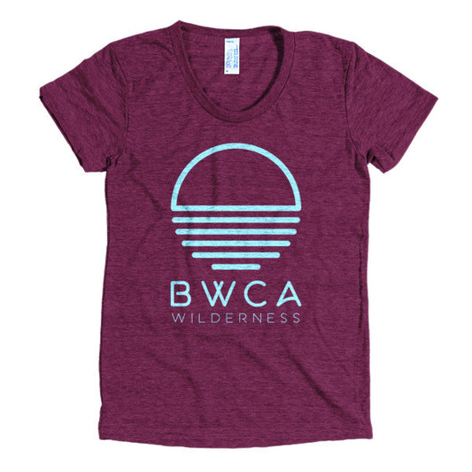 BWCA Sunset Wilderness Women's T-Shirt - Cranberry - Humble Apparel Co
