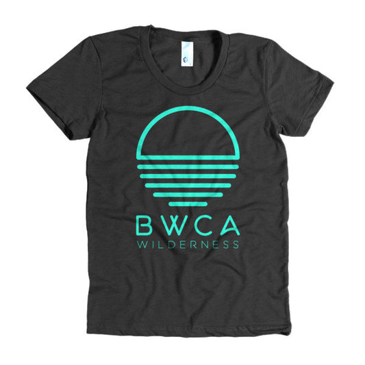 BWCA Sunset Wilderness Women's T-Shirt - Malibu Green - Humble Apparel Co 